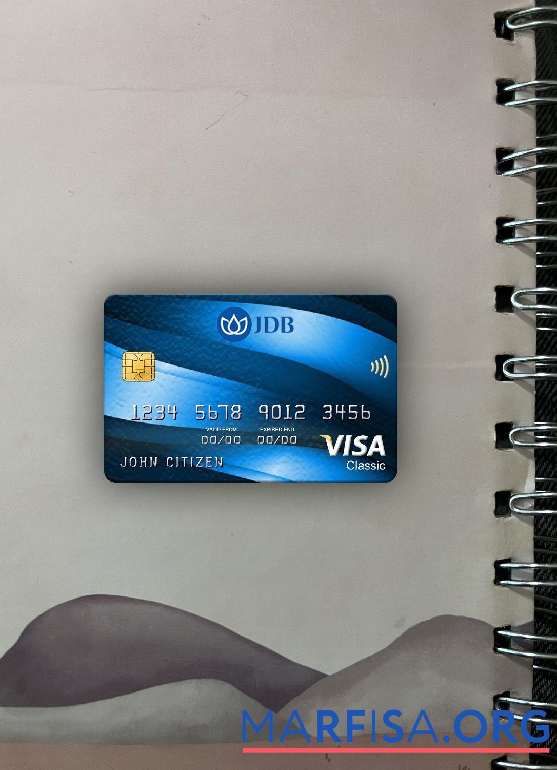 Downloadable Laos Joint Development Bank visa classic card photolook front template